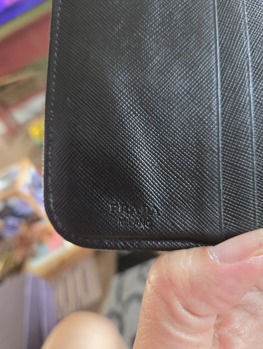 Authentic Prada Black Nylon Compact Zip Wallet with Silver Logo - Picture 9 of 10
